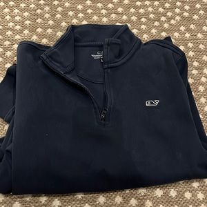 Boys size 16 large vineyard vines navy 3/4 zip